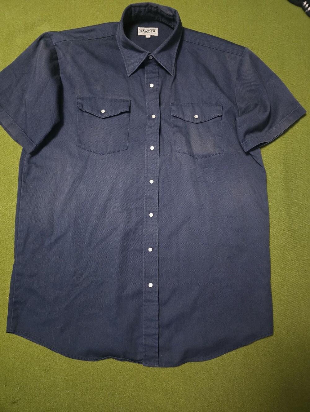 Men’s Short-Sleeve Western Shirt - Navy